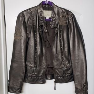 Daytrip Faux Leather Moto Jacket - Size Large